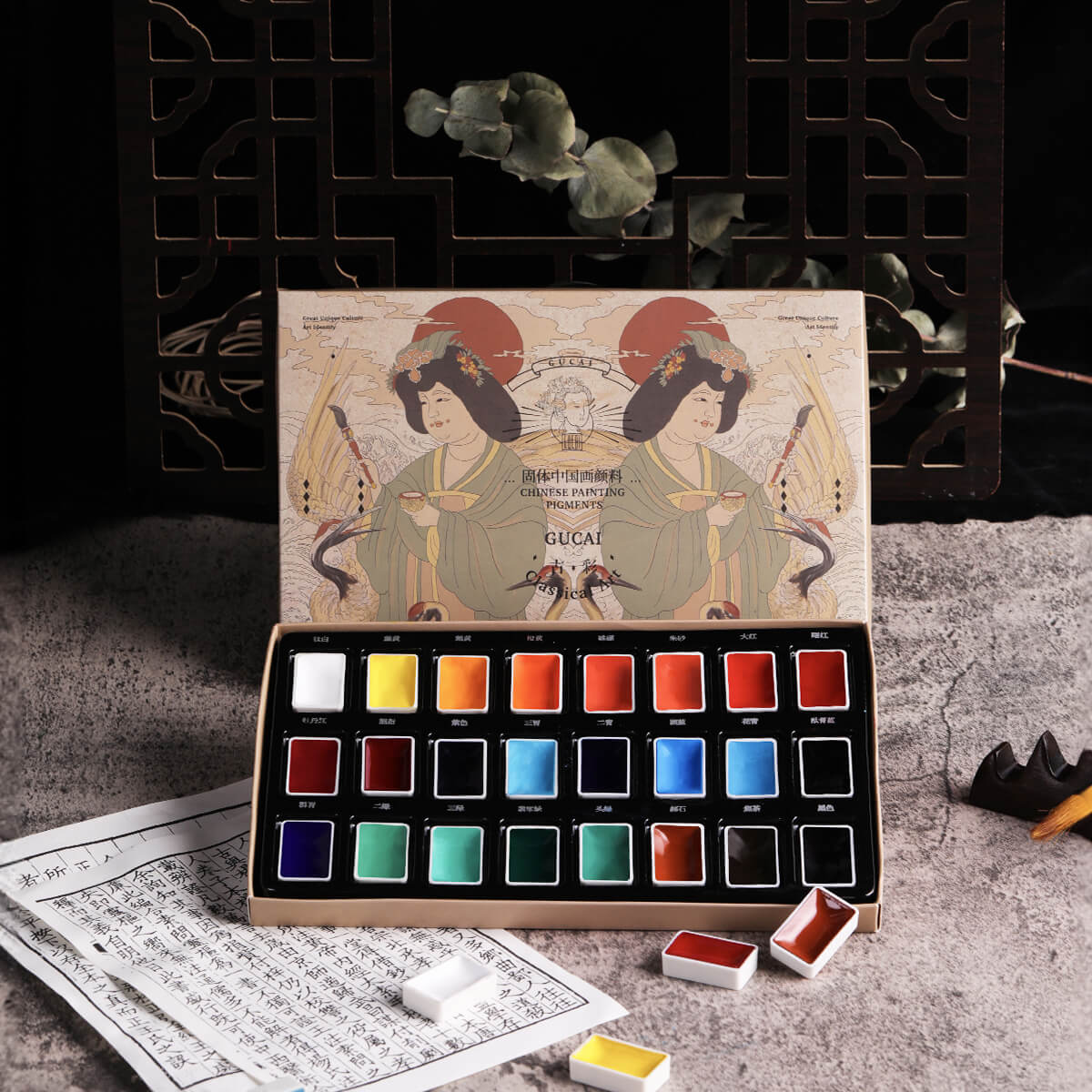 NEU, Paul Rubens Chinesische Aquarell 24 Farben Set