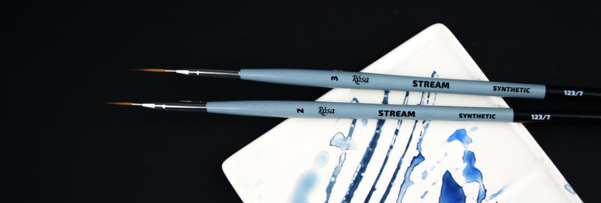 NEU!!! Rosa, Synthetikhaar Aquarell Liner, Rund, Stream 123/5
