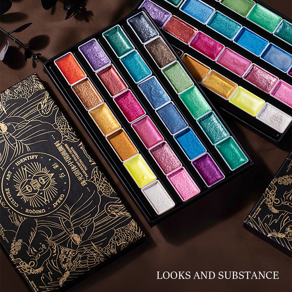 NEU, Paul Rubens Chinesische Pearlescent Malpigment 24 Farben Set