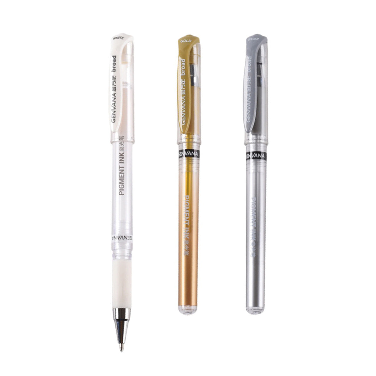 NEW Metallik Highligh Pen, Gold/Silver/Weiß