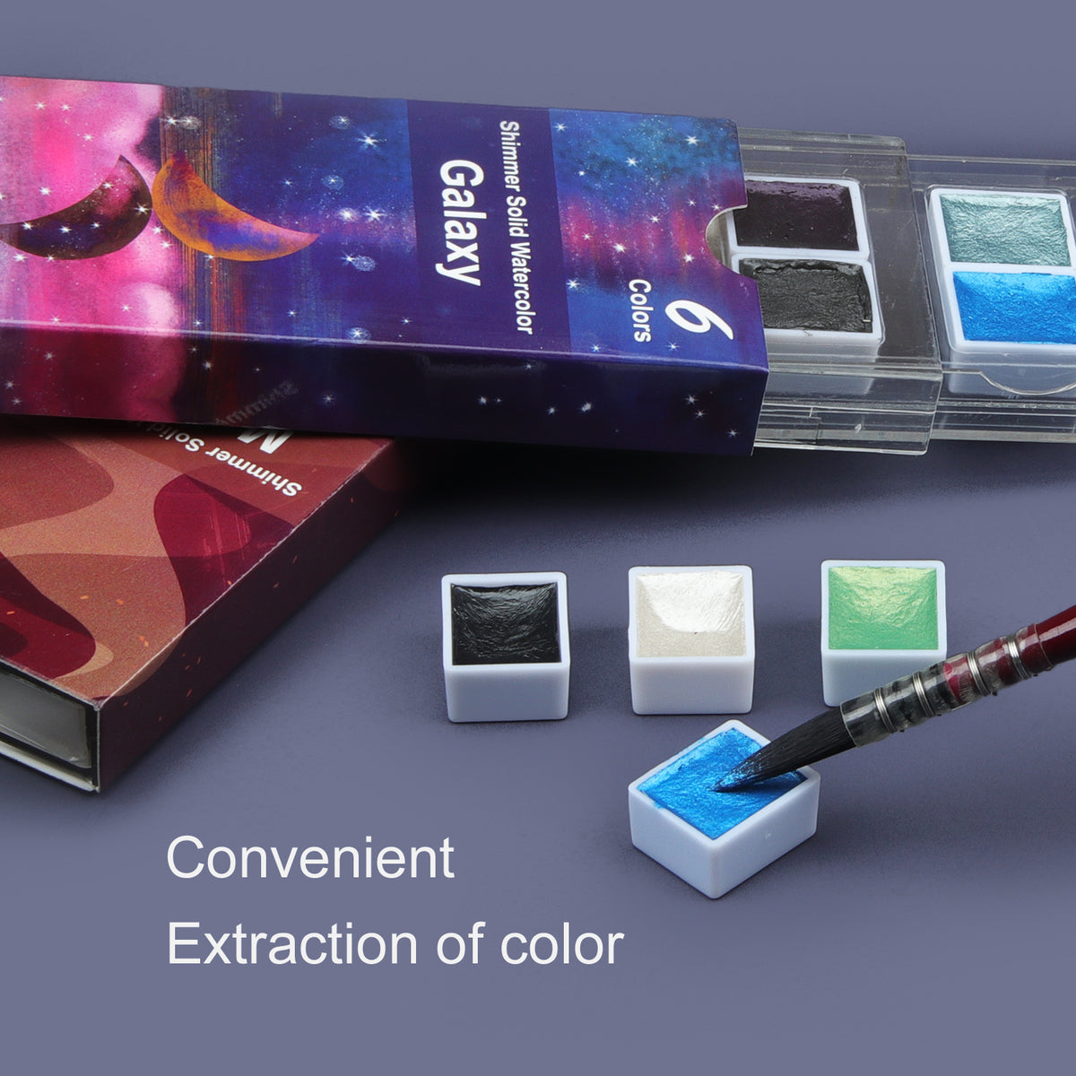 NEW "Galaxy" Shimmer Künstlirische Aquarell 6 Farben Set