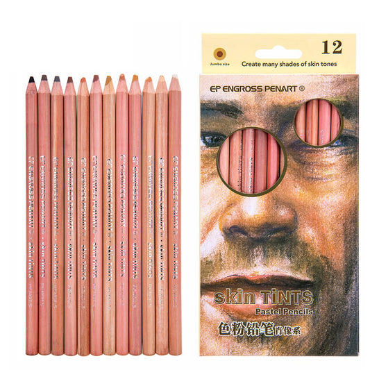 NEW Haut Tone Künstlirische Pastellstifte 12 Farben Set
