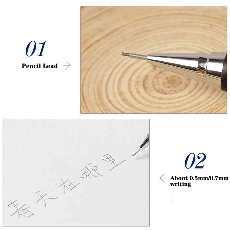 NEW Feinminen-Druckbleistift HB mit integriertem Radiergummi 0,5 mm