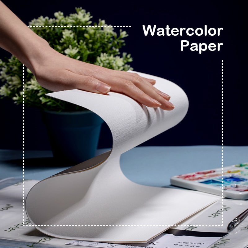 NEU, Leyton 300 g 25% Baumwolle Aquarell Papier, 12,5 X 18 cm, 20 Blätter Packung