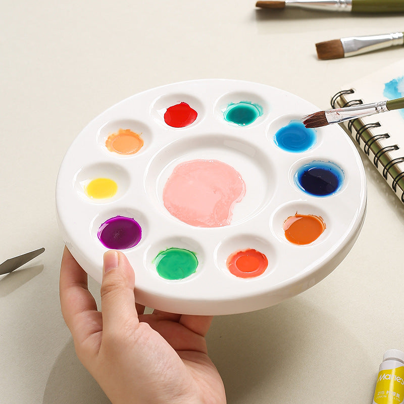 NEU,Keramik Mischpalette für Watercolor malen, 17,5×17,5×1,4cm, Model N11