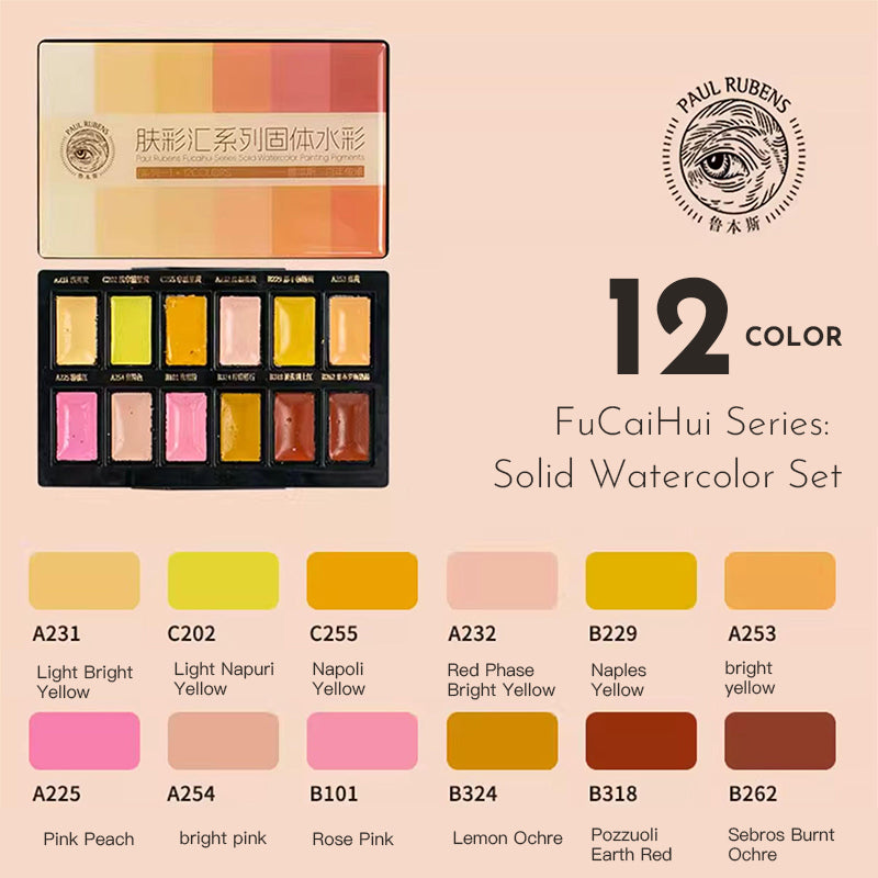 NEU, Paul Rubens  Fine Aquarell 12 Haut Tone Farben set, Kunstoffetui