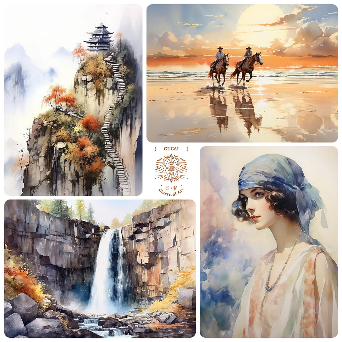 NEU, Paul Rubens Chinesische Aquarell 24 Farben Set