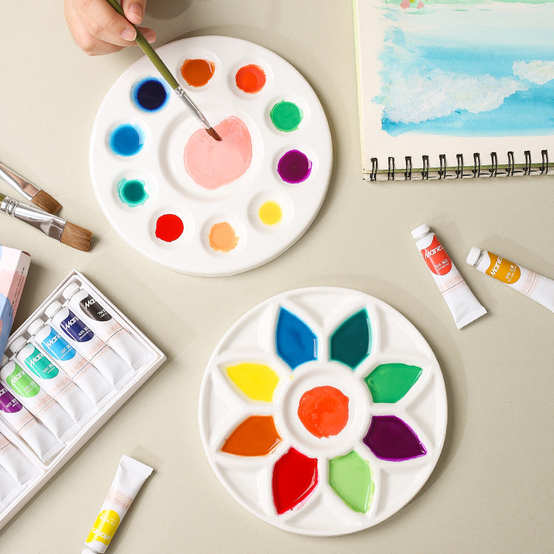 NEU,Keramik Mischpalette für Watercolor malen, 17,5×17,5×1,4cm, Model N11