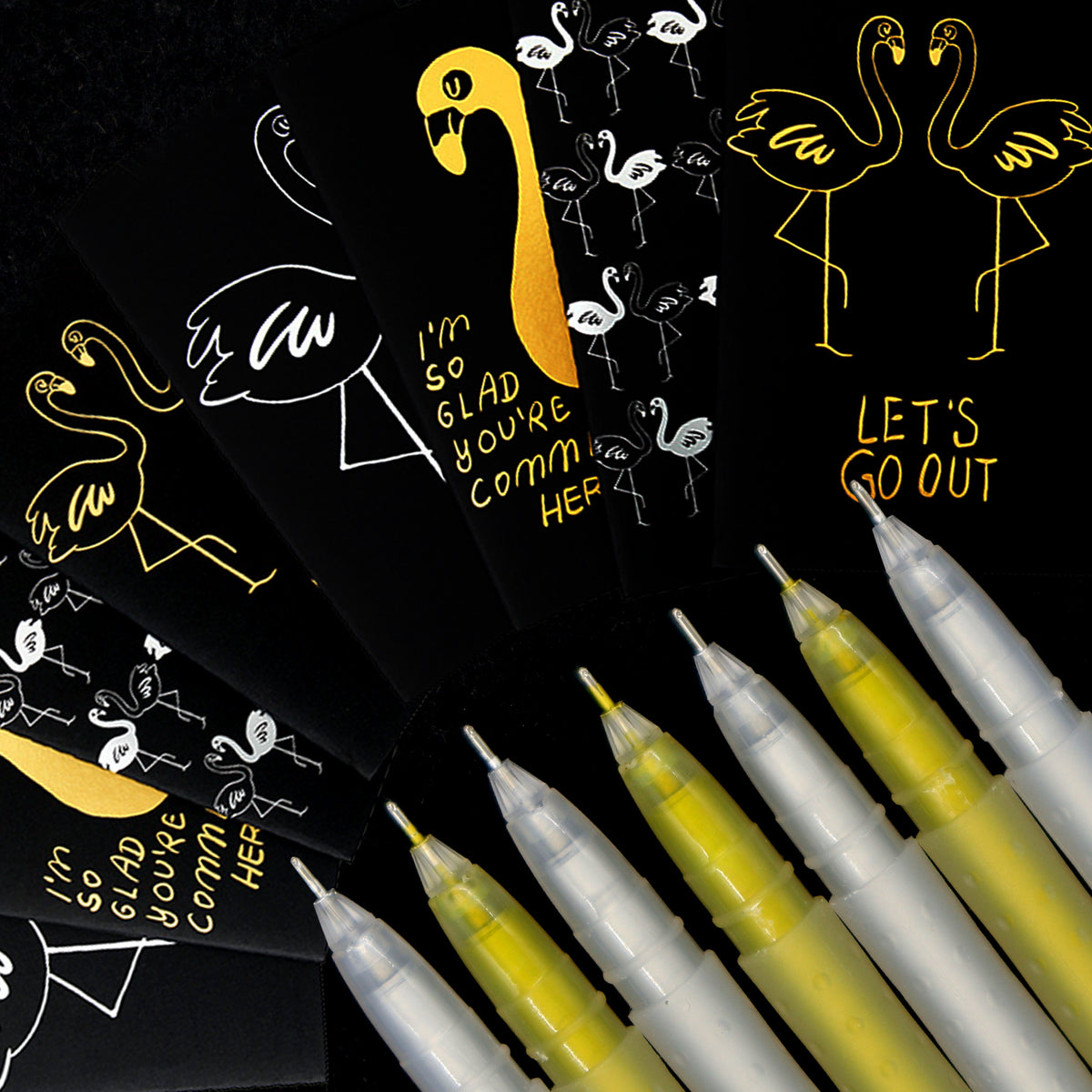 NEW Metallik Highligh Pen, Gold/Silver/Weiß