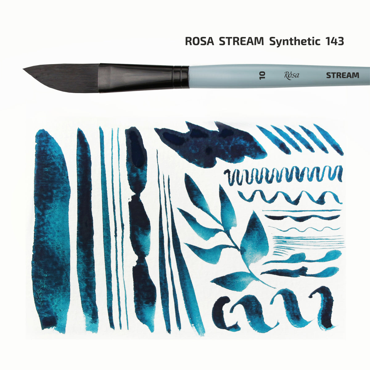 Rosa Stream, Aquarell Synthetikhaar Pinsel, Dagger