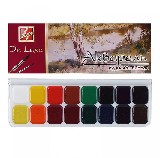 Delux Aquarellfarben 16 Farben Set