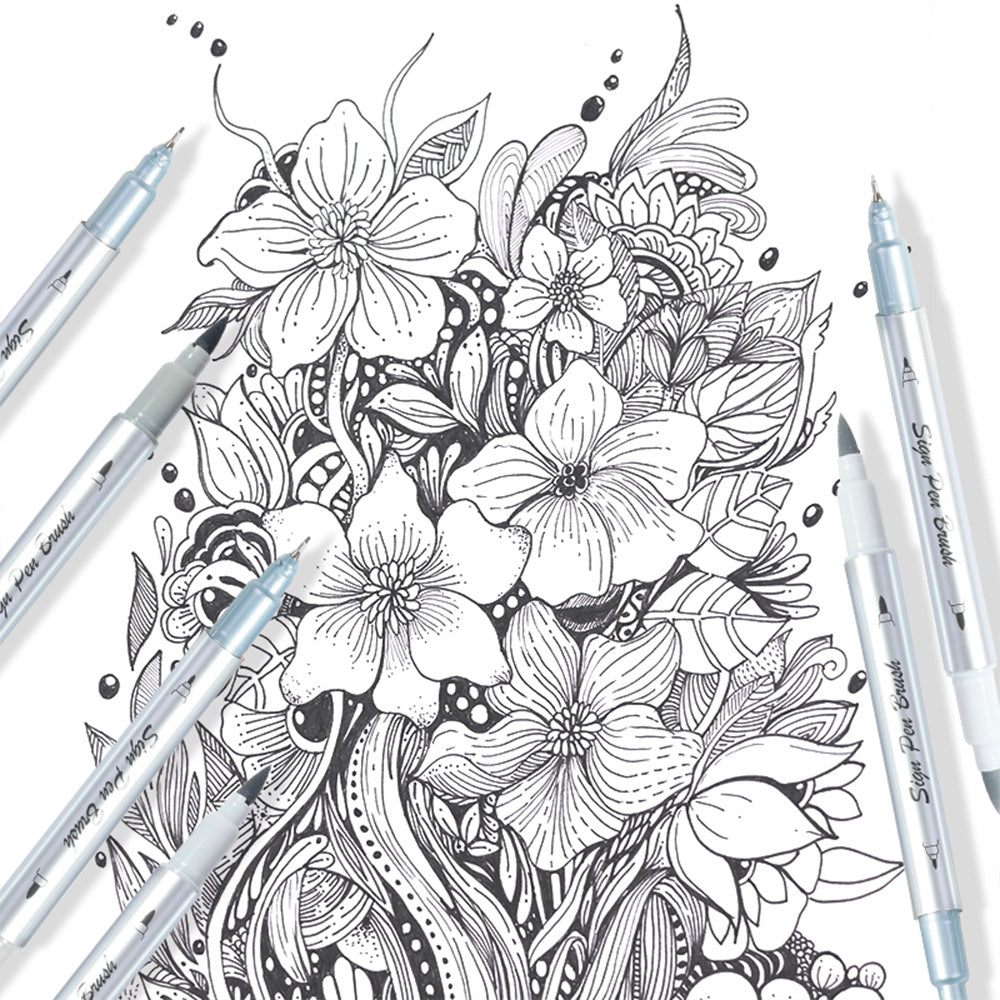 NEU, Superior, Double Fineliner 6 Stück Set B