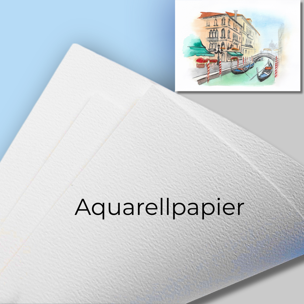 NEU, Paul Rubens Aquarellpapier 300 g 50% Baumwolle 27 х 39 cm, 10 Blätter Packung, Kaltpresst, Mittelkorn