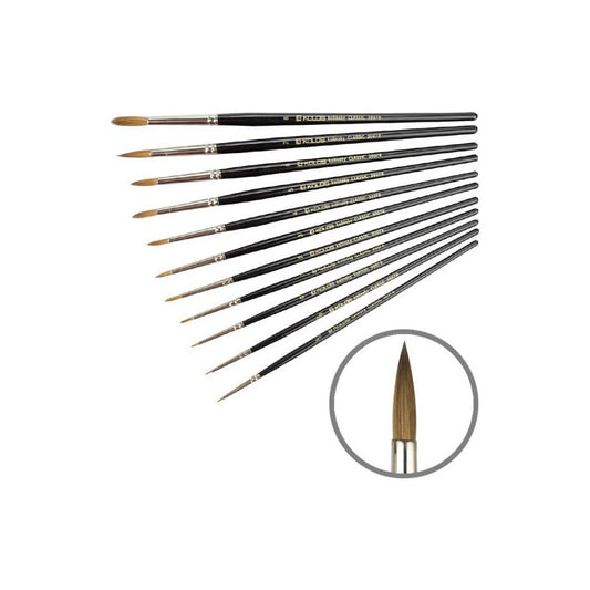 Kolos, Kolinski Rund Pinsel ,Classic 3007R, Kurzer Stiel