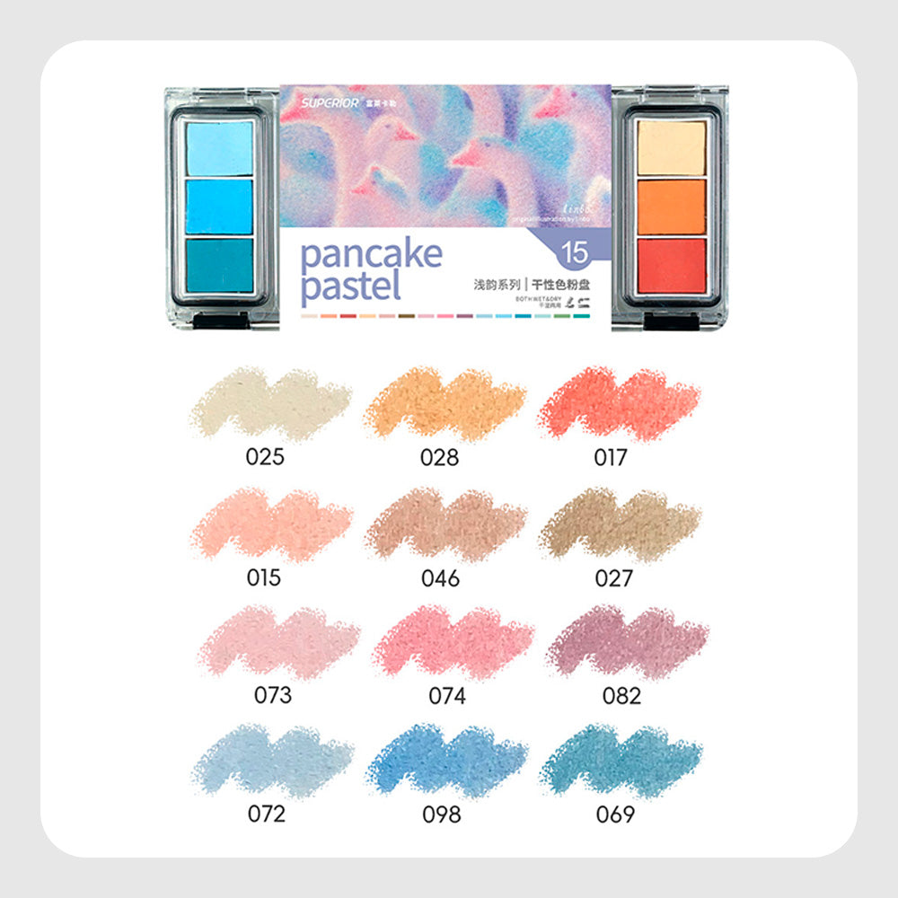 NEU, Superior Pancake Pastell 15 Farben Set N3