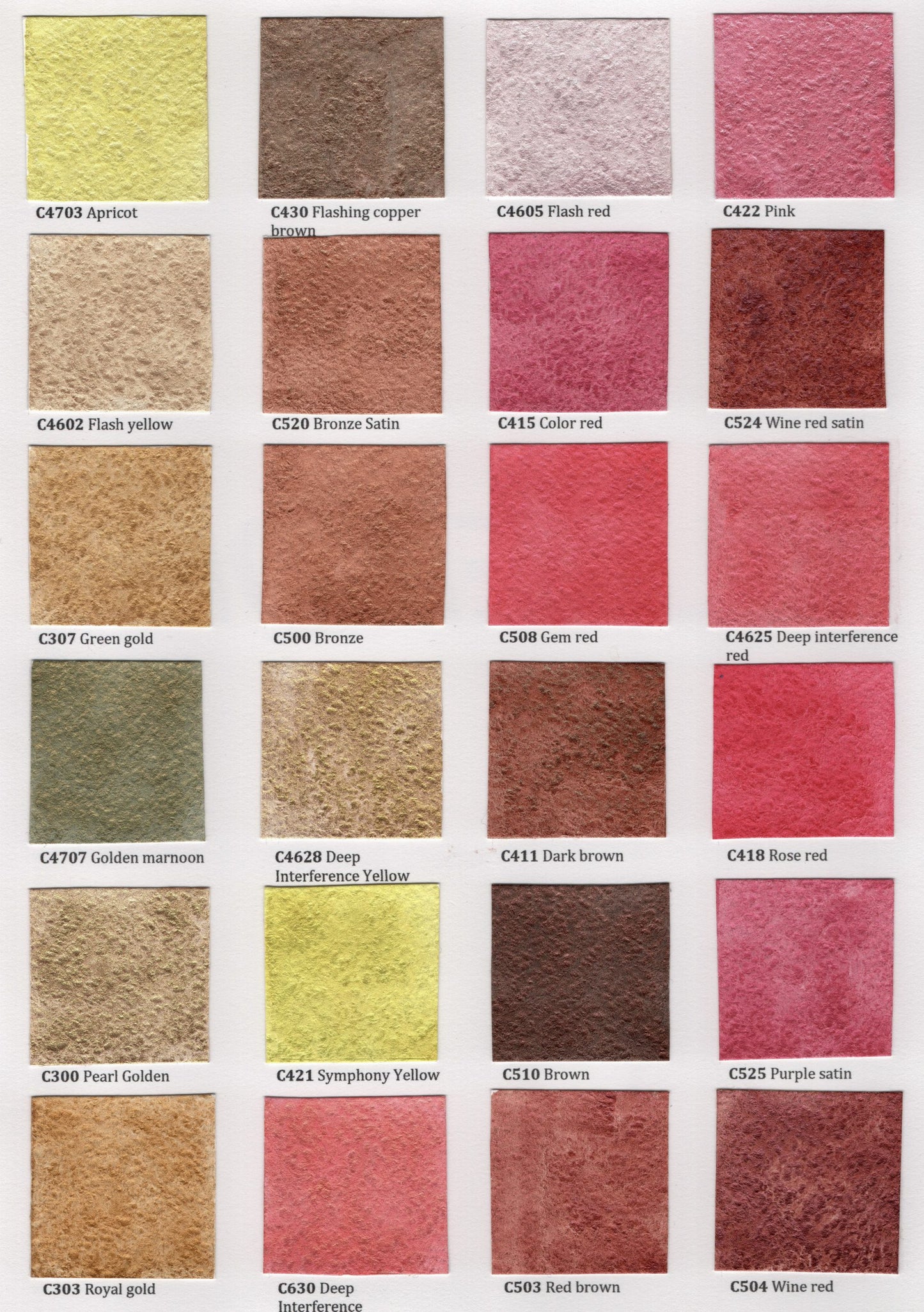 Artist Glitter Aquarell Farben "Superior", 1/2 Näpfchen