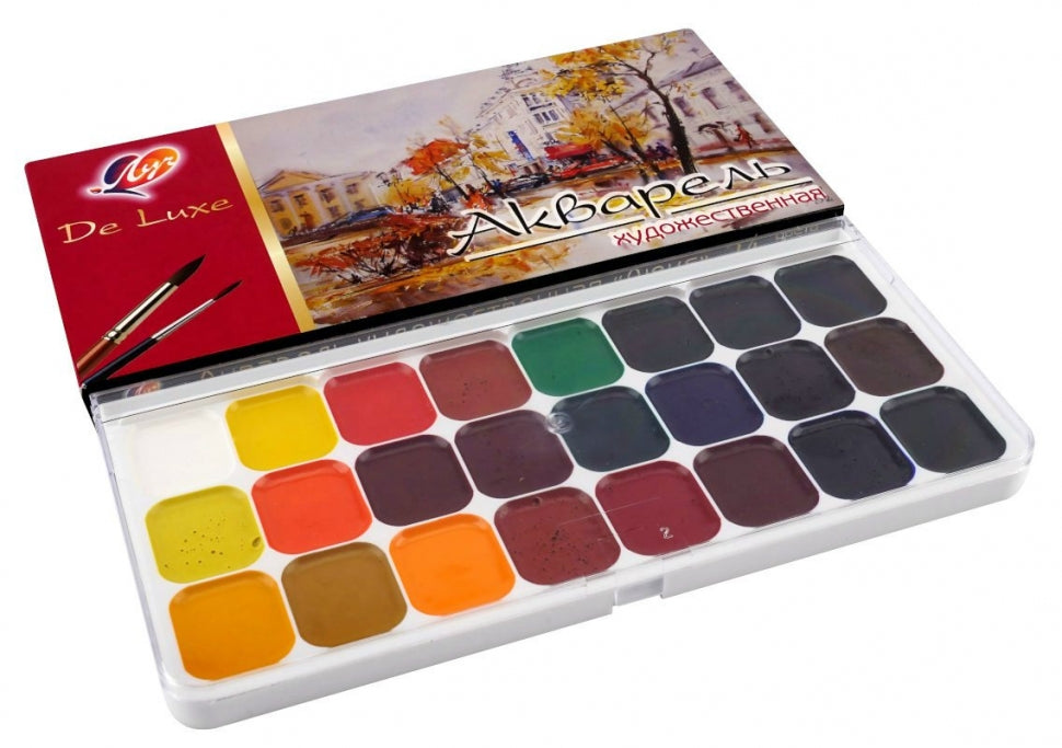 Delux Aquarellfarben 24 Farben Set