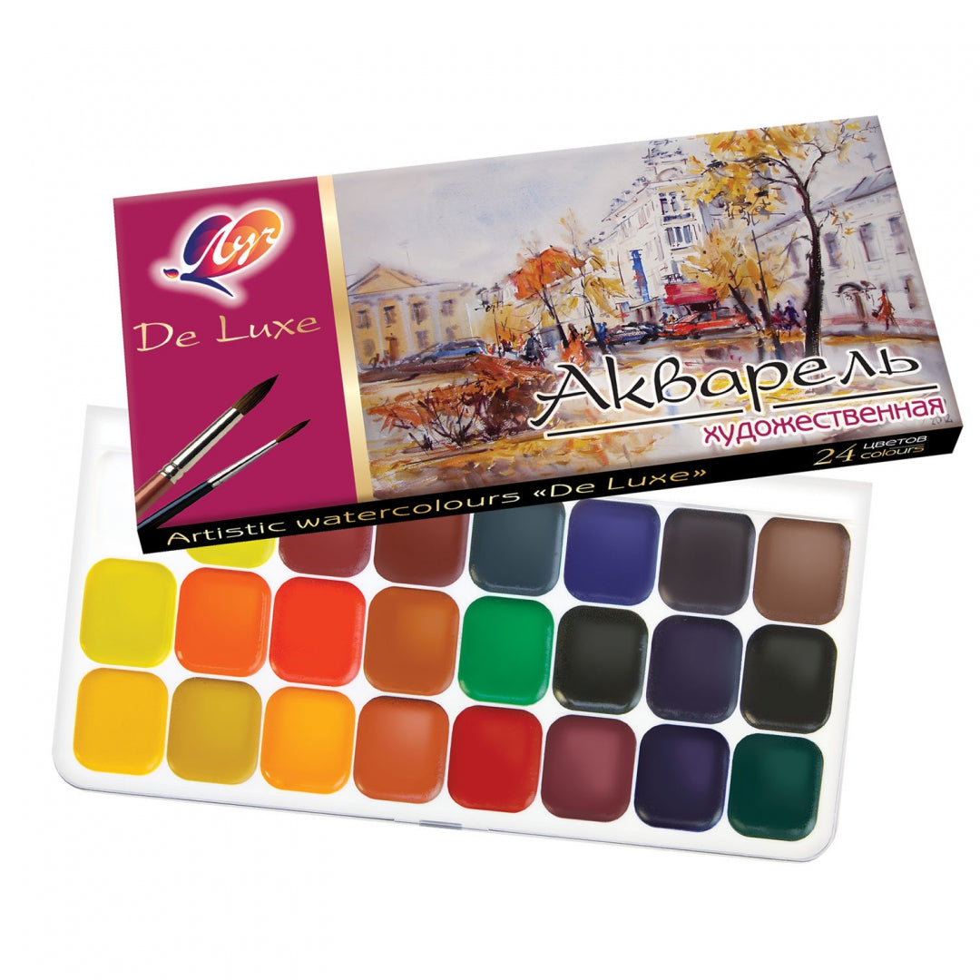 Delux Aquarellfarben 24 Farben Set