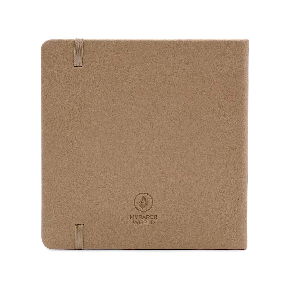 Mypaperworld Aquarell Skizzenbuch, 300 g 100% Baumwolle, Kalt gepresst, 24 Blätter, 16x16cm, Beige