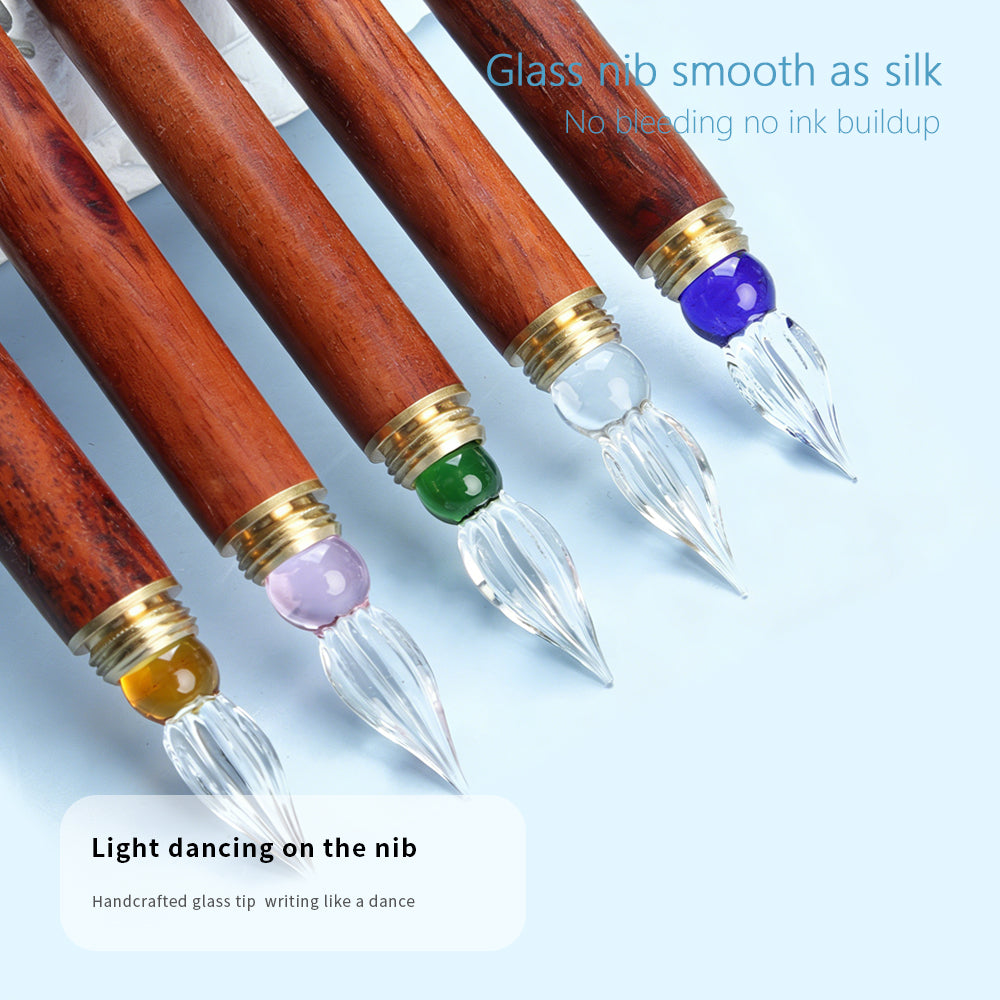 Seamiart Holzgriff Dip Pen, Transparent