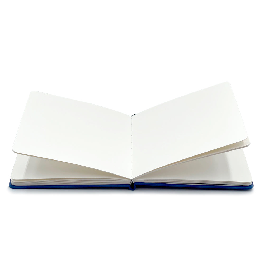 Mypaperworld Aquarell Skizzenbuch, 300 g 100% Baumwolle, Kalt gepresst, 24 Blätter, 16x16cm, Dunkel Blau