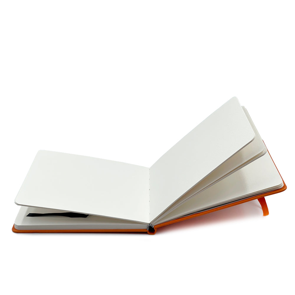 Mypaperworld Orange Aquarell Skizzenbuch, 300 g 100% Baumwolle, Kalt gepresst, 24 Blätter, 16x16cm