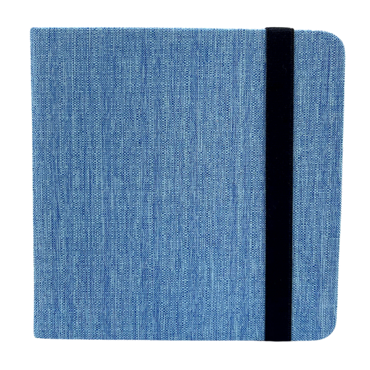 Potentate Aquarell Skizzenbuch, 300 g 100% Baumwolle, Kalt gepresst, 24 Blätter, 12x12cm, Blau Stoff Umschlag