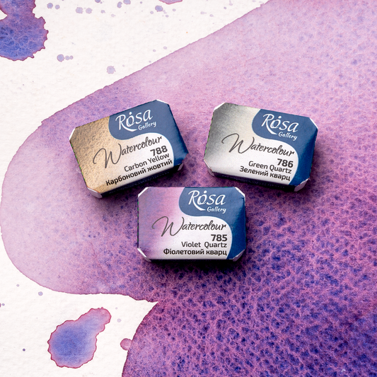Rosa Gallery Granulierende Aquarellfarben, 2,5 ml Napf, 10 Farben