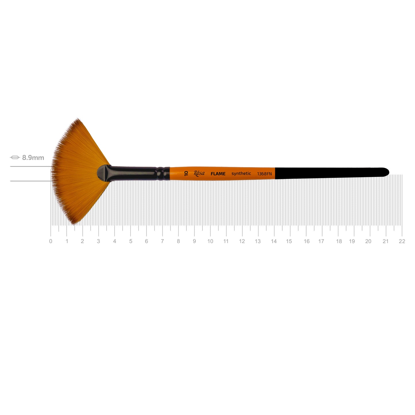 NEU!!!Rosa, Synthetikhaar Fächerpinsel, Flame 1368FN08, Kurze Griff