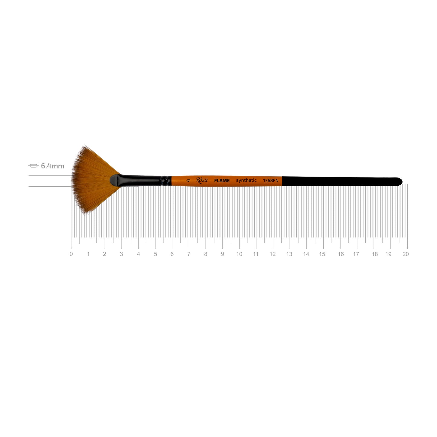 NEU!!!Rosa, Synthetikhaar Fächerpinsel, Flame 1368FN08, Kurze Griff