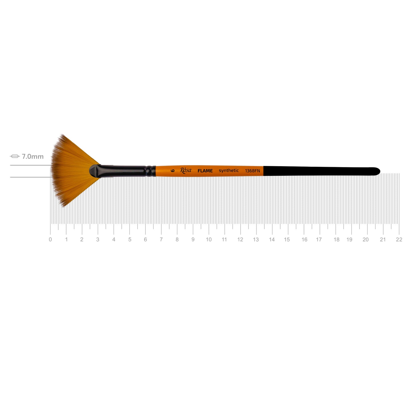 NEU!!!Rosa, Synthetikhaar Fächerpinsel, Flame 1368FN08, Kurze Griff