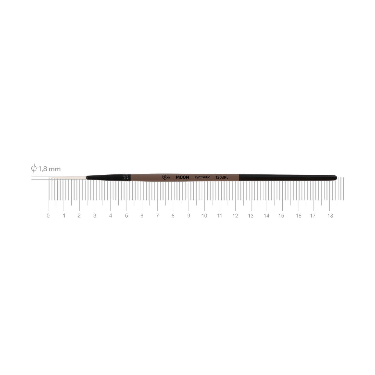 Rosa, Synthetikhaar Liner Pinsel MOON,1203RL