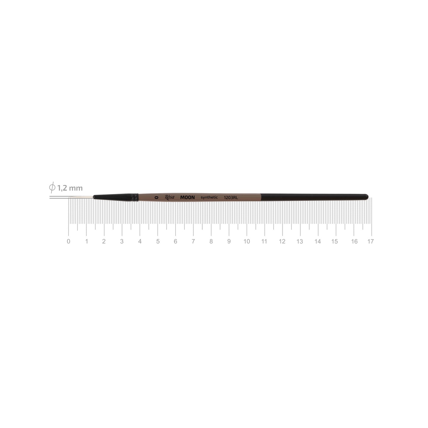 Rosa, Synthetikhaar Liner Pinsel MOON,1203RL