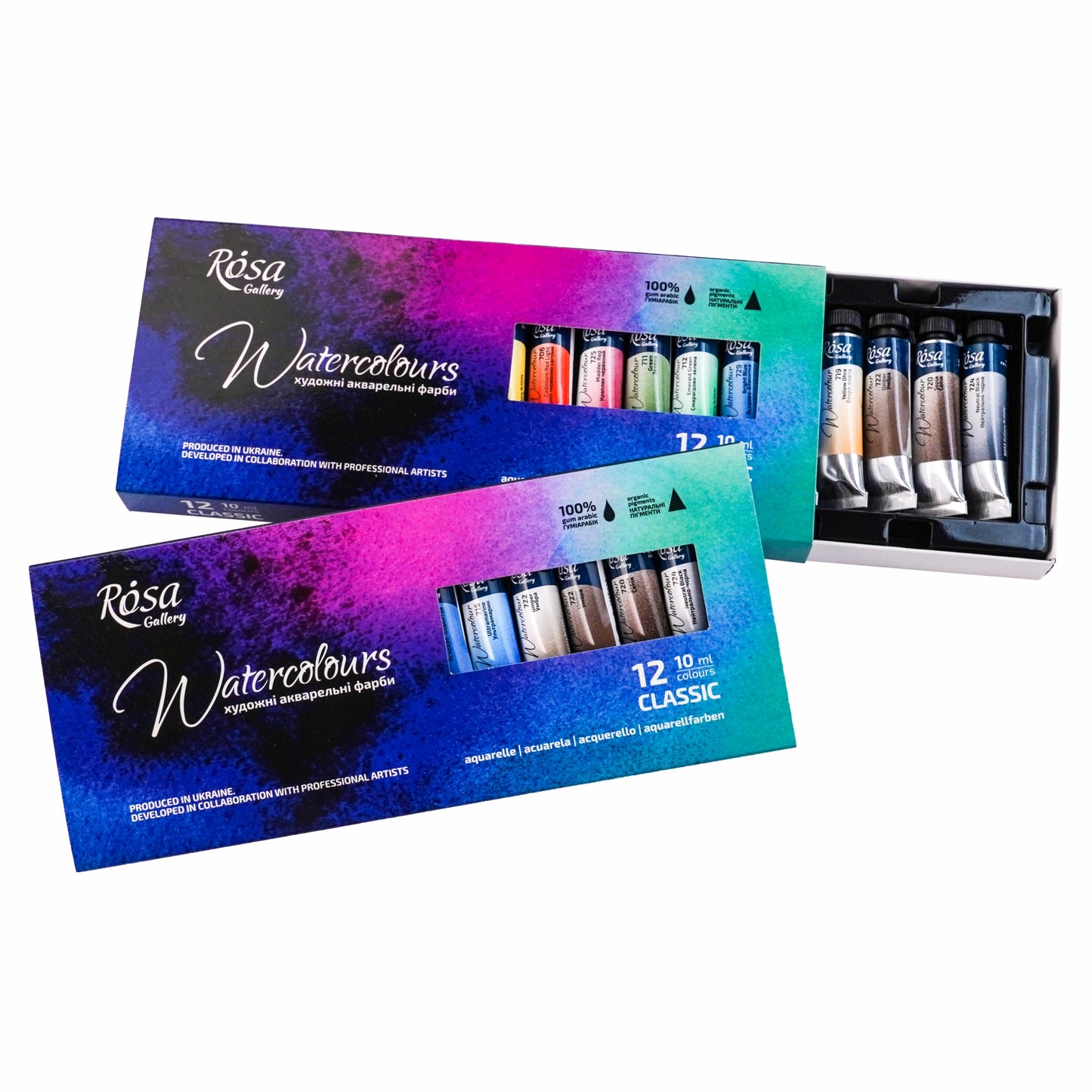 Rosa Gallery Aquarellfarben Set Classic 12 Farben  10  ml Tube