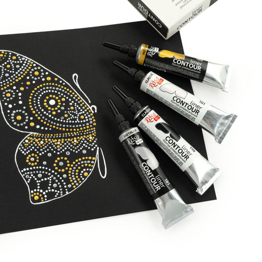 Rosa Talent, Acryl contours Set, Classic/Metallic 4*20 ml
