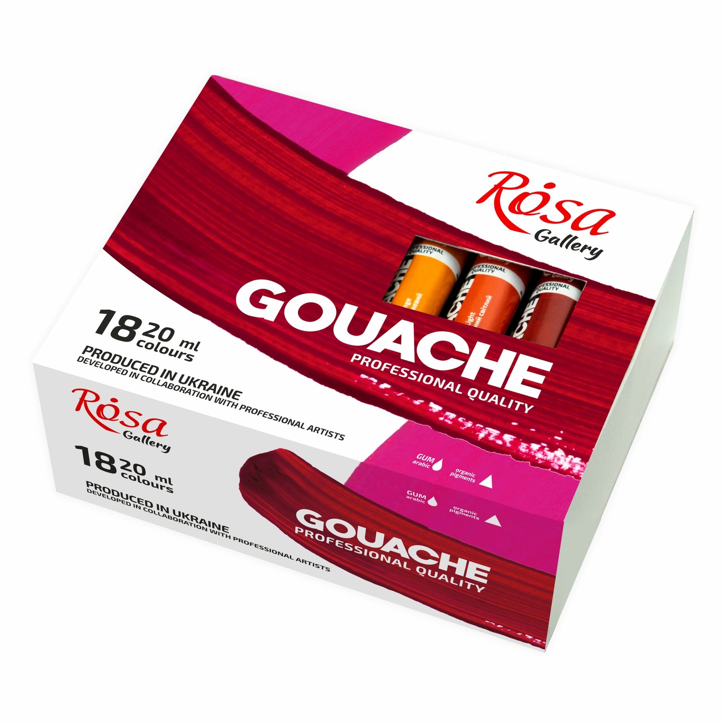 Rosa Gallery Gouache Set 18 Farben