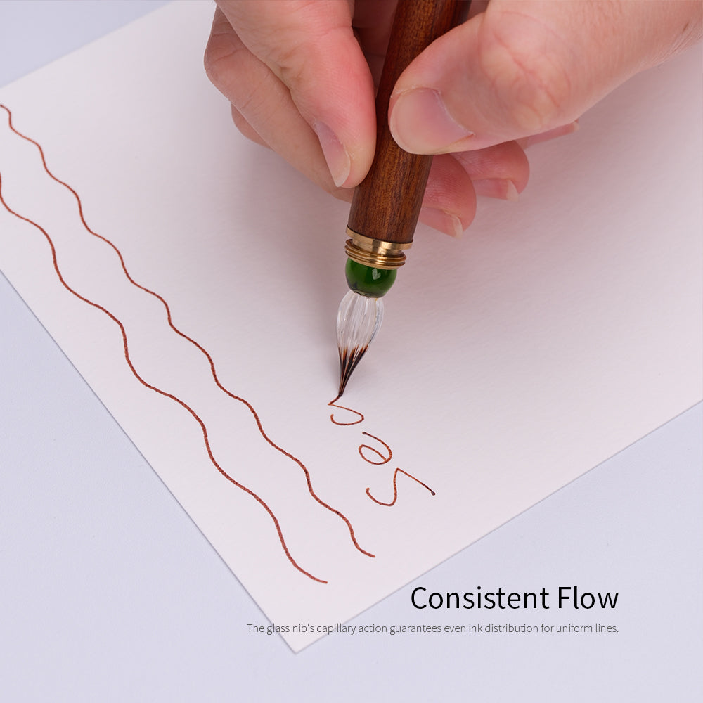 Seamiart Holzgriff Dip Pen, Transparent