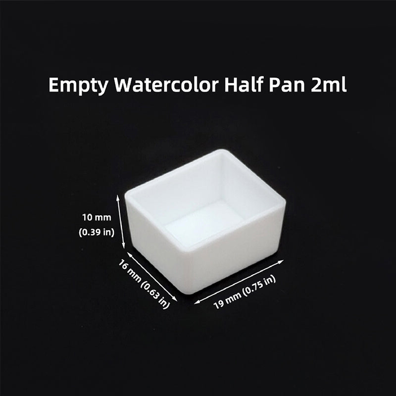 Leere  Aquarell 1/2 Näpfchen, 2 ml , 10 Stück Packung