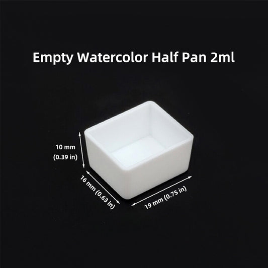 Leere  Aquarell 1/2 Näpfchen, 2 ml , 10 Stück Packung