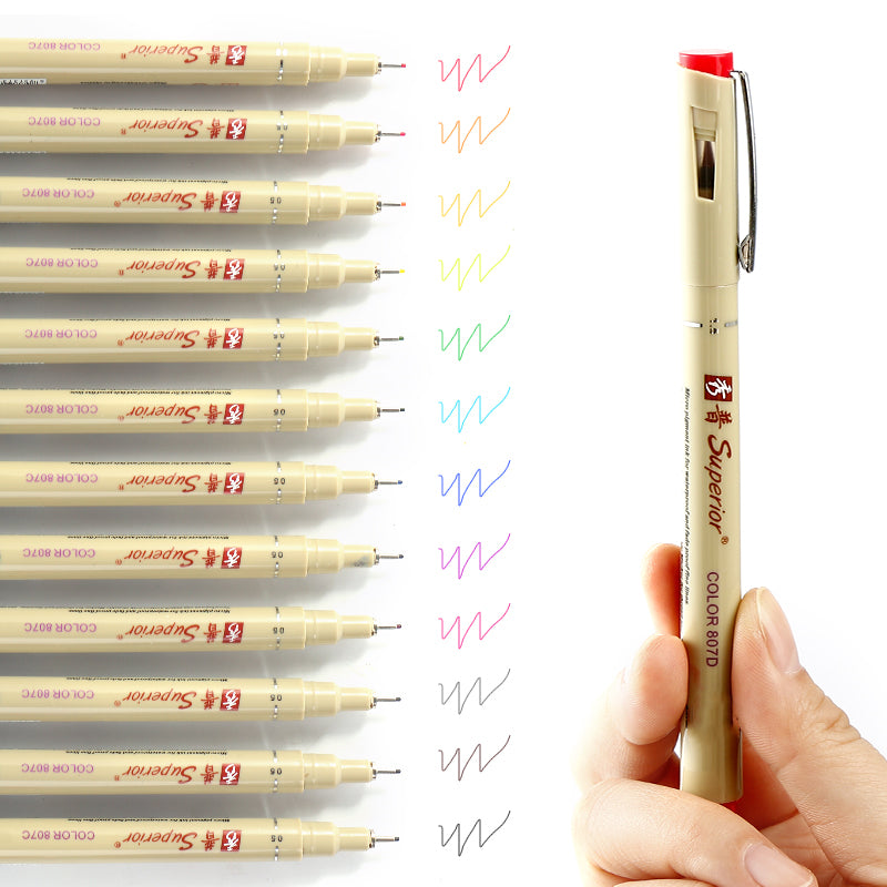 NEU,Superior Fineliner, MS807C, 10 Farben