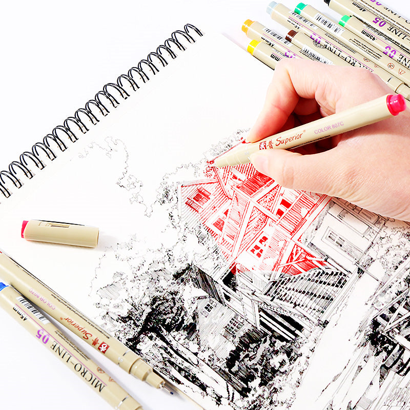 NEU,Superior Fineliner, MS807C, 10 Farben
