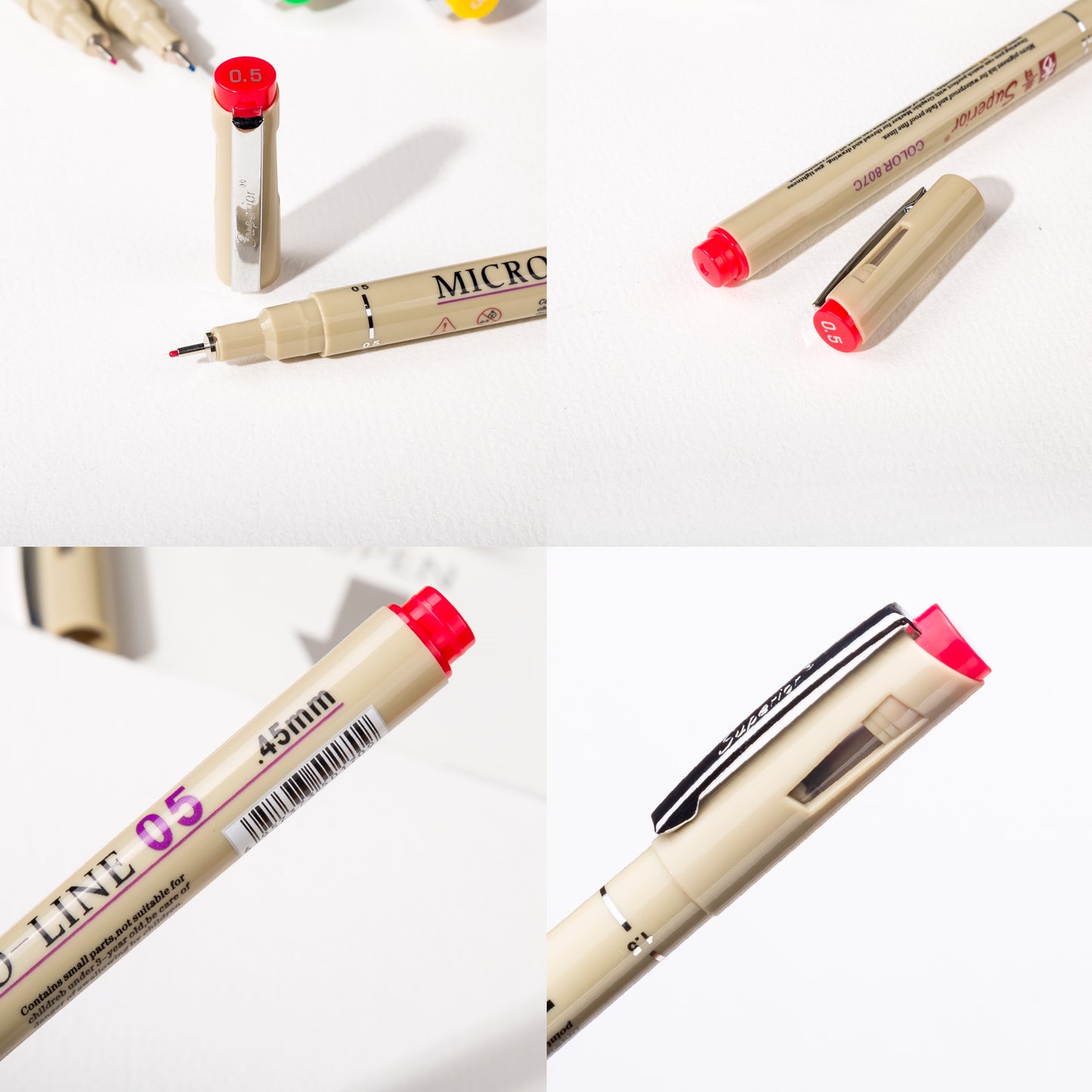 NEU,Superior Fineliner, MS807C, 10 Farben