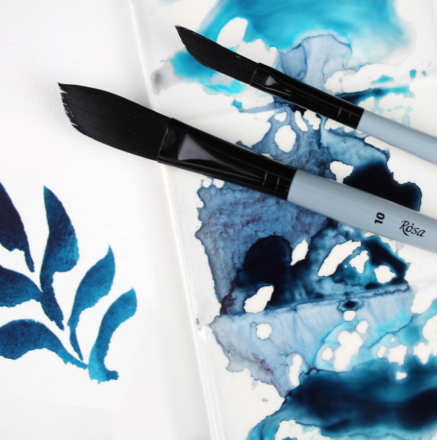 Rosa Stream, Aquarell Synthetikhaar Pinsel, Dagger