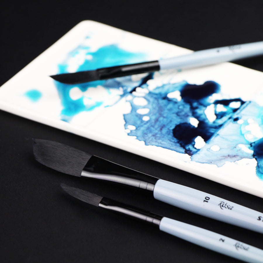 Rosa Stream, Aquarell Synthetikhaar Pinsel, Dagger