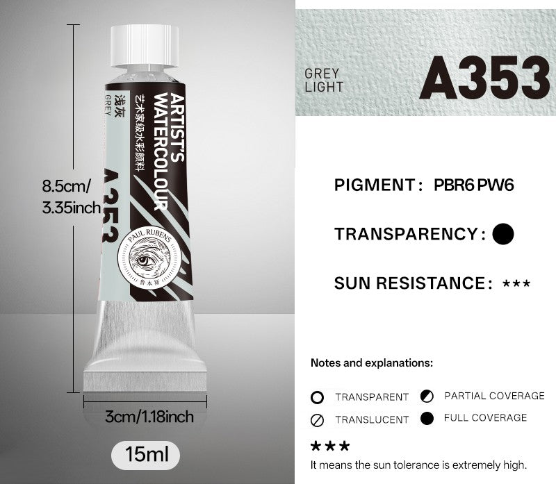 Paul Rubens extra-feine Aquarellfarben, 15 ml Tube