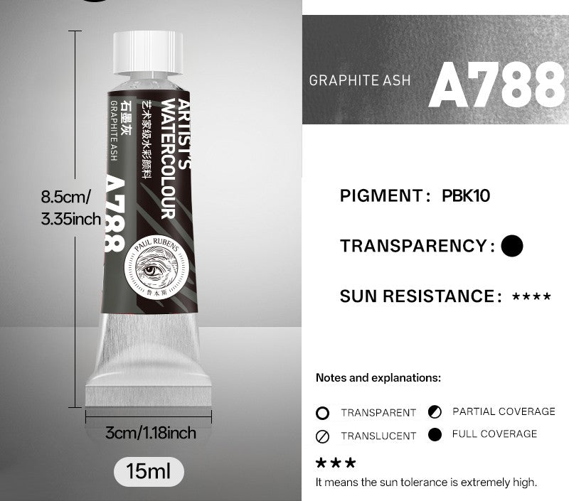 Paul Rubens extra-feine Aquarellfarben, 15 ml Tube