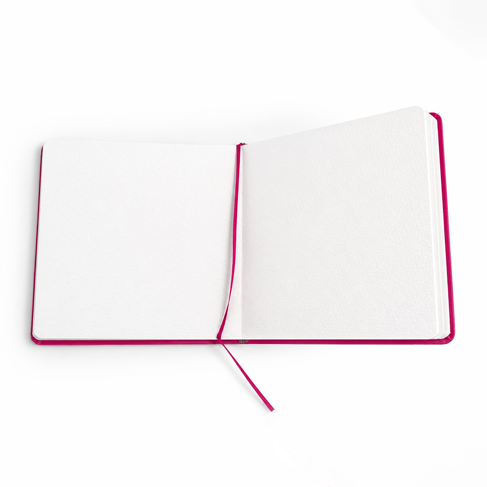 NEU Mypaperworld Magenta Aquarell Skizzenbuch, 300 g 100% Baumwolle, Kalt gepresst, 24 Blätter, 16x16cm