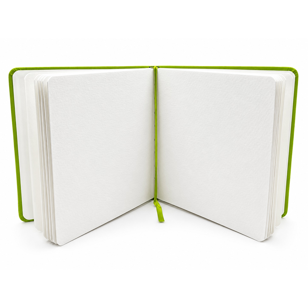 NEU Mypaperworld Apfel grün Aquarell Skizzenbuch, 300 g 100% Baumwolle, Kalt gepresst, 24 Blätter, 16x16cm