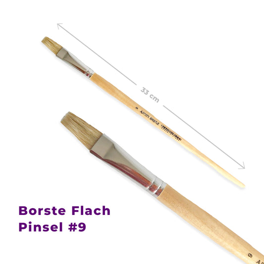 Borstepinsel 117, Flach, Lange Stiel