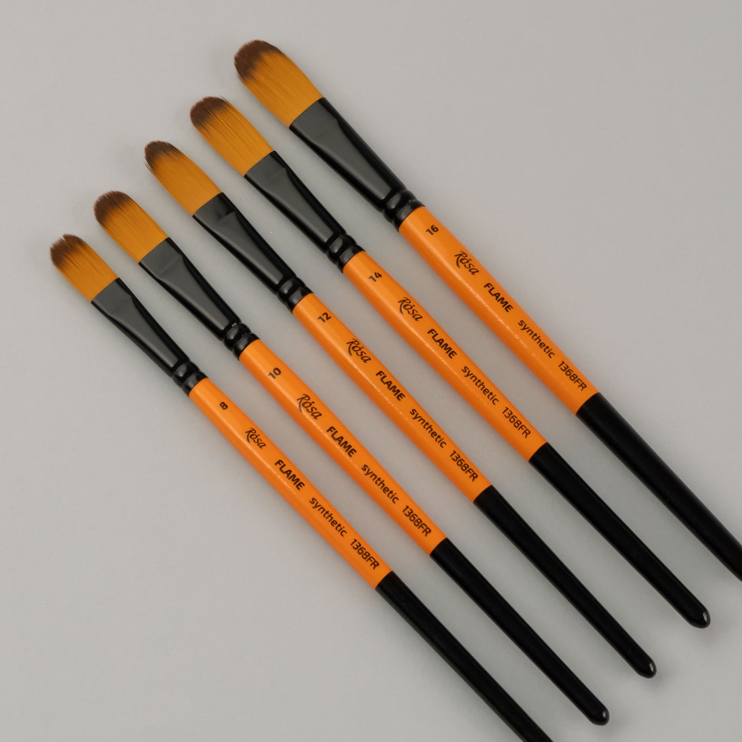 Rosa, Synthetikhaar Pinsel ,Flame 1368 FR, Katzenzunge, Kurzer Stiel